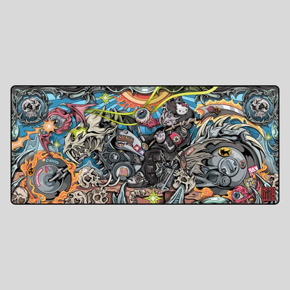 Death Cat For Cutie Deskmat | PantheonKeys x Erikartoon Collab