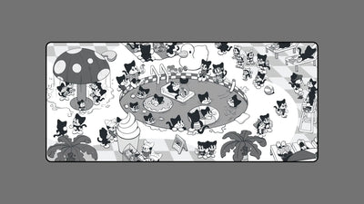Bobtail - A Relaxing Day By The Pool Deskmat
