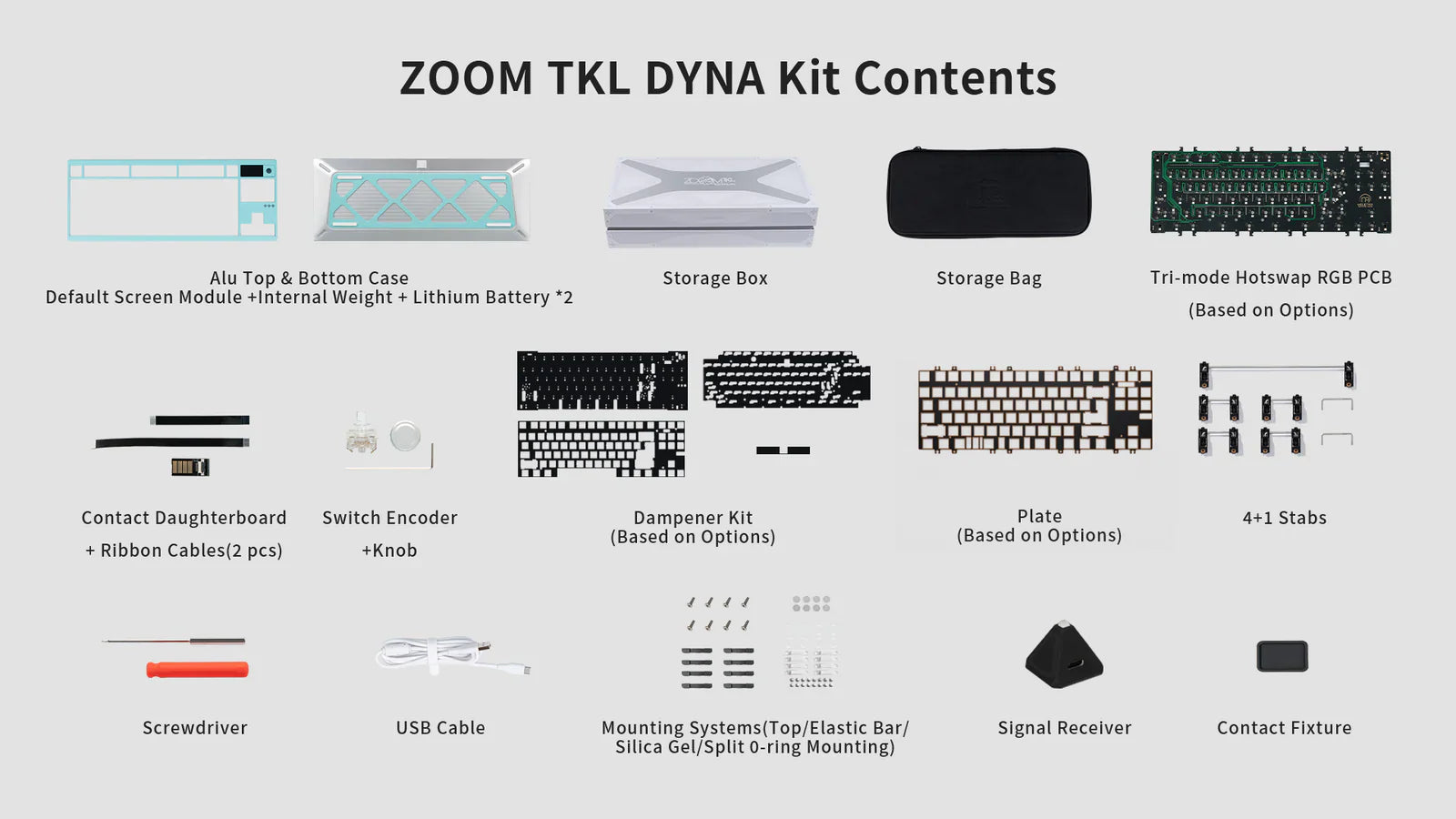 Meletrix Zoom Dyna TKL Wireless Barebone Mechanical Keyboard Kit