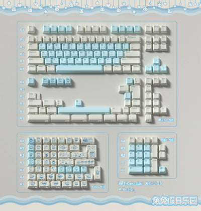 A Design Bunny Holiday Land PBT Keycap Set