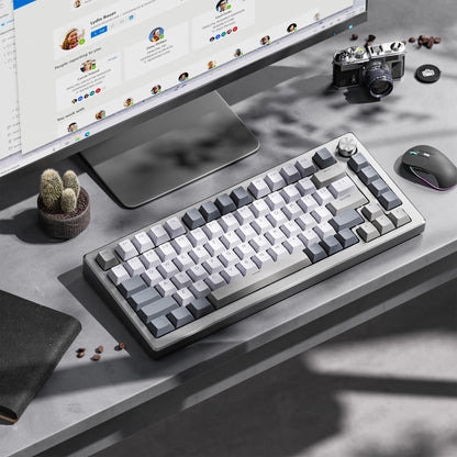 Gray Mist PBT Shinethrough Keycap Set