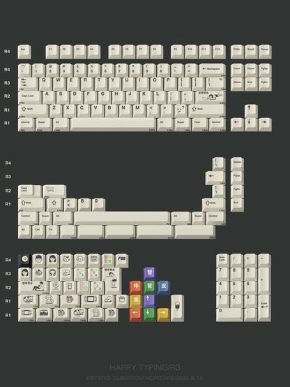 FBB Happy Typing PBT Keycap Set