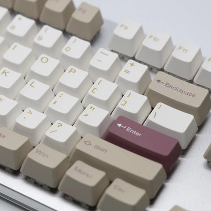 Closeup of Tai-Hao Shell Sand Beach ABS Doubleshot Keycap Set