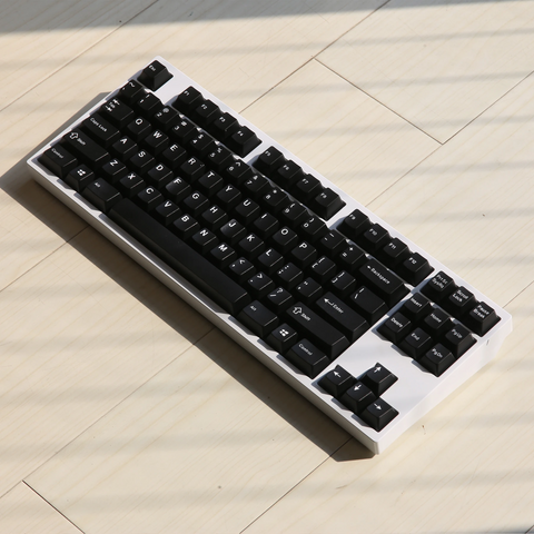 ENJOYPBT (ePBT) White On Black ABS Doubleshot Keycap Set