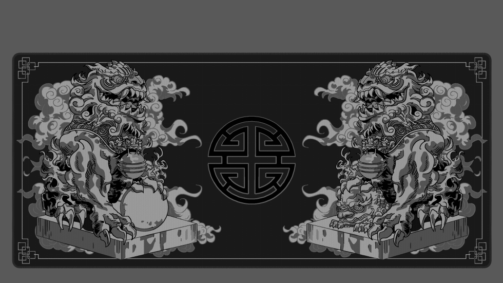 Full image of Obsidian - Stone Lion Deskmat