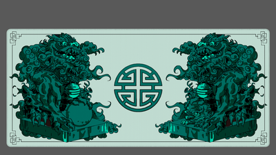 [GB] Stone Lion Deskmat