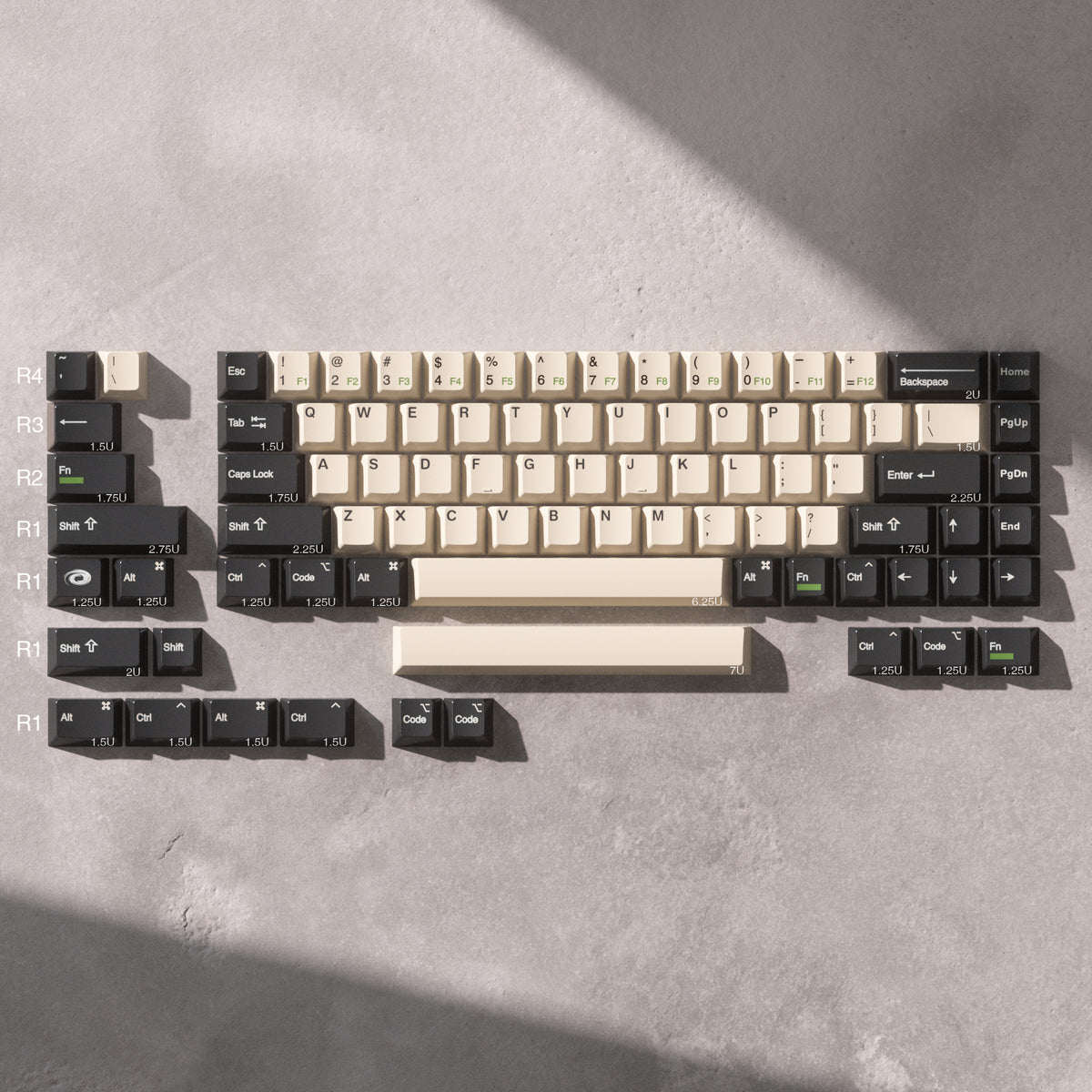 Vortex Graphite PBT Dye Sub Keycap Set – pantheonkeys