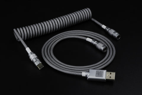 White on Black YC8 Custom Coiled Cable