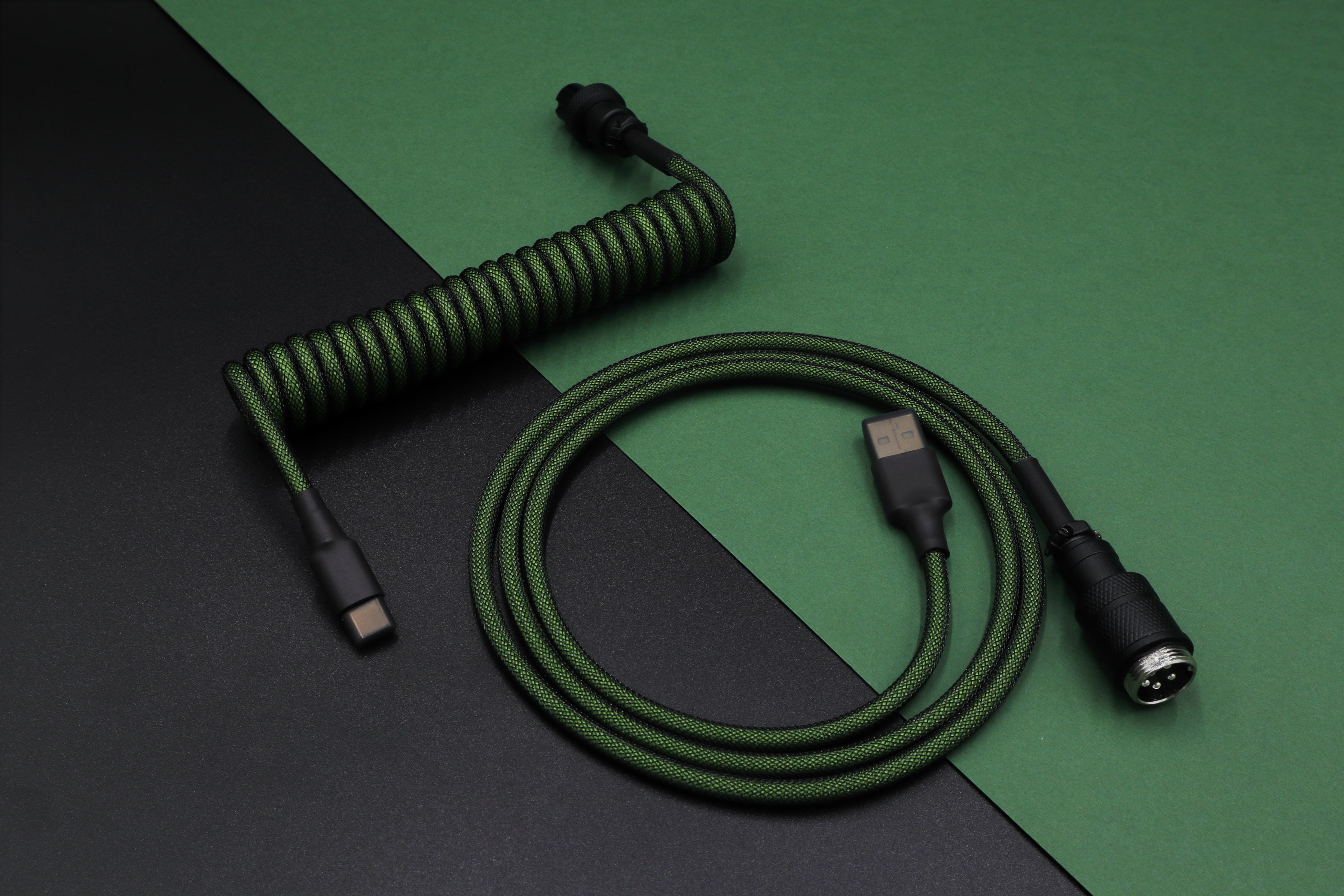 Yggdrasil Custom Coiled Aviator Keyboard Cable
