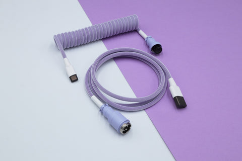 Purple Dream Custom Coiled Aviator Keyboard Cable