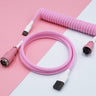 Pink Candy Custom Coiled Aviator Keyboard Cable