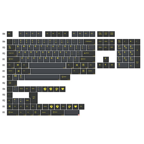 Full image of ENJOYPBT (ePBT) Black Gold ABS Doubleshot Keycap Set