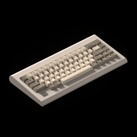 Side view of Vortex PC66 66-key Keyboard in Beige