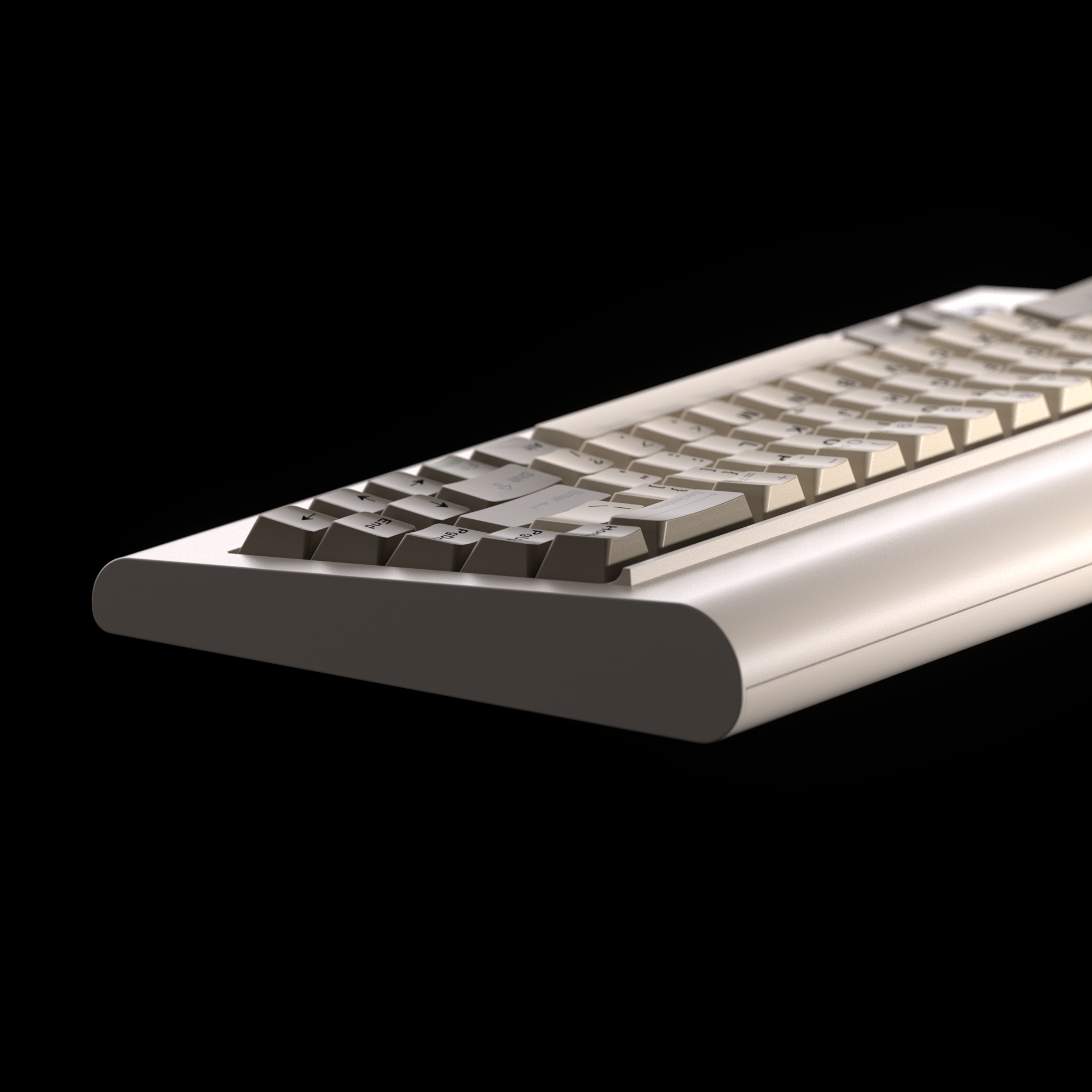 Alt view of Vortex PC66 68-key Keyboard in Beige