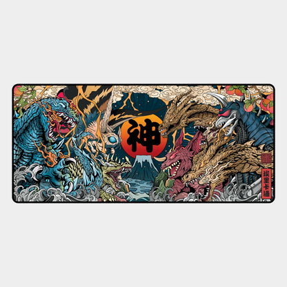 Full image of PantheonKeys x Erikartoon Klash Of The Kaiju Deskmat